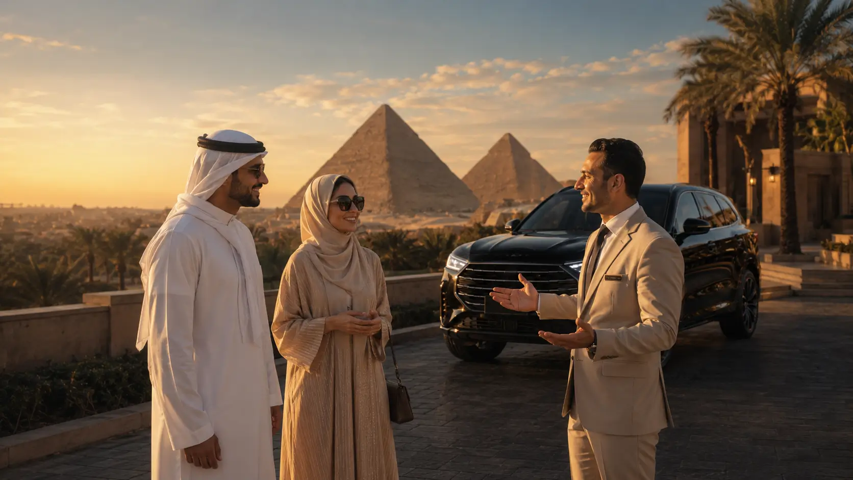 سيارات فارهة مع سائق في مصر